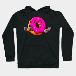 Funny Fitness Donut Workout Weightlifter Hoodie